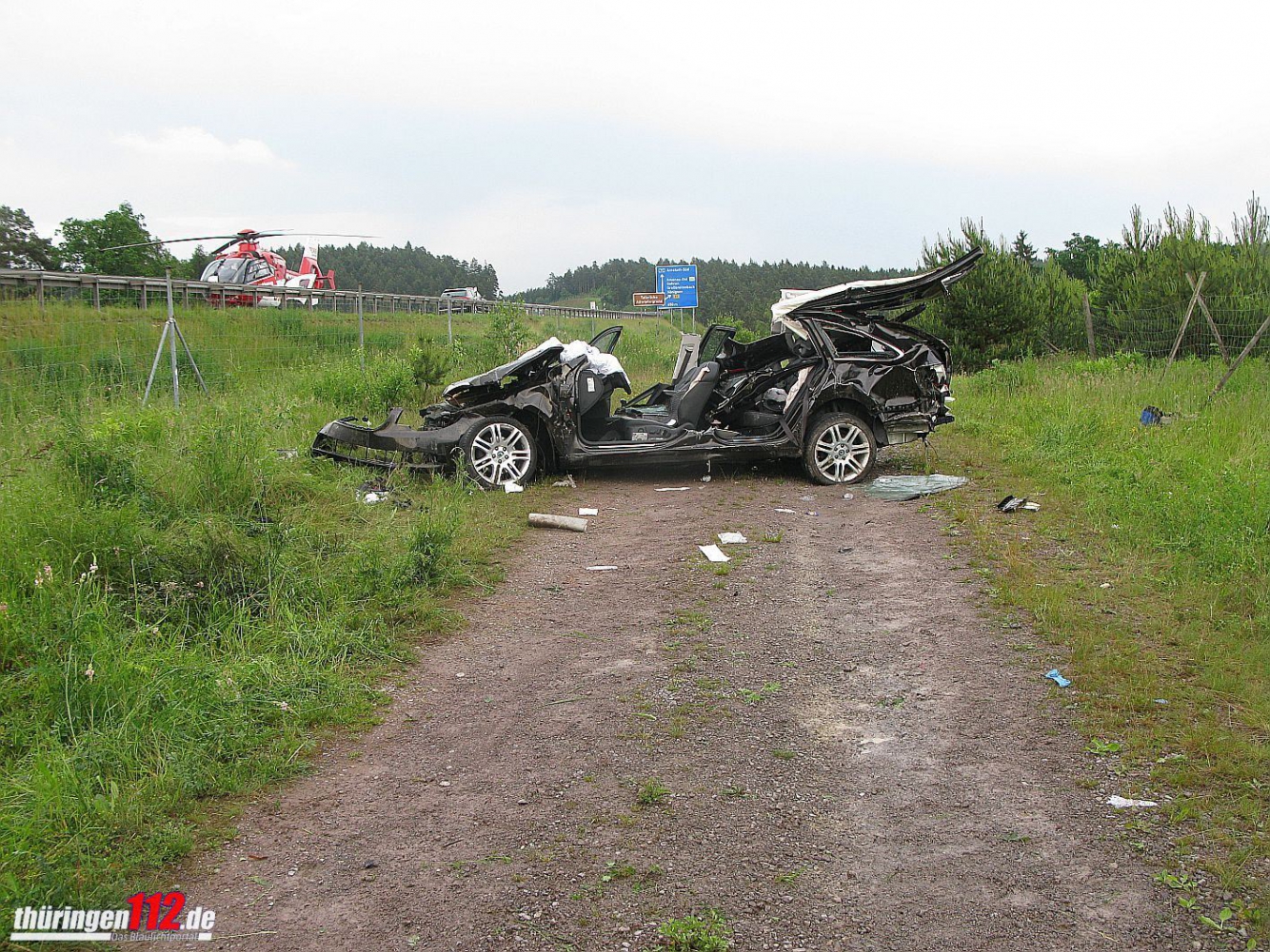 Unfall A71 Foto 1 