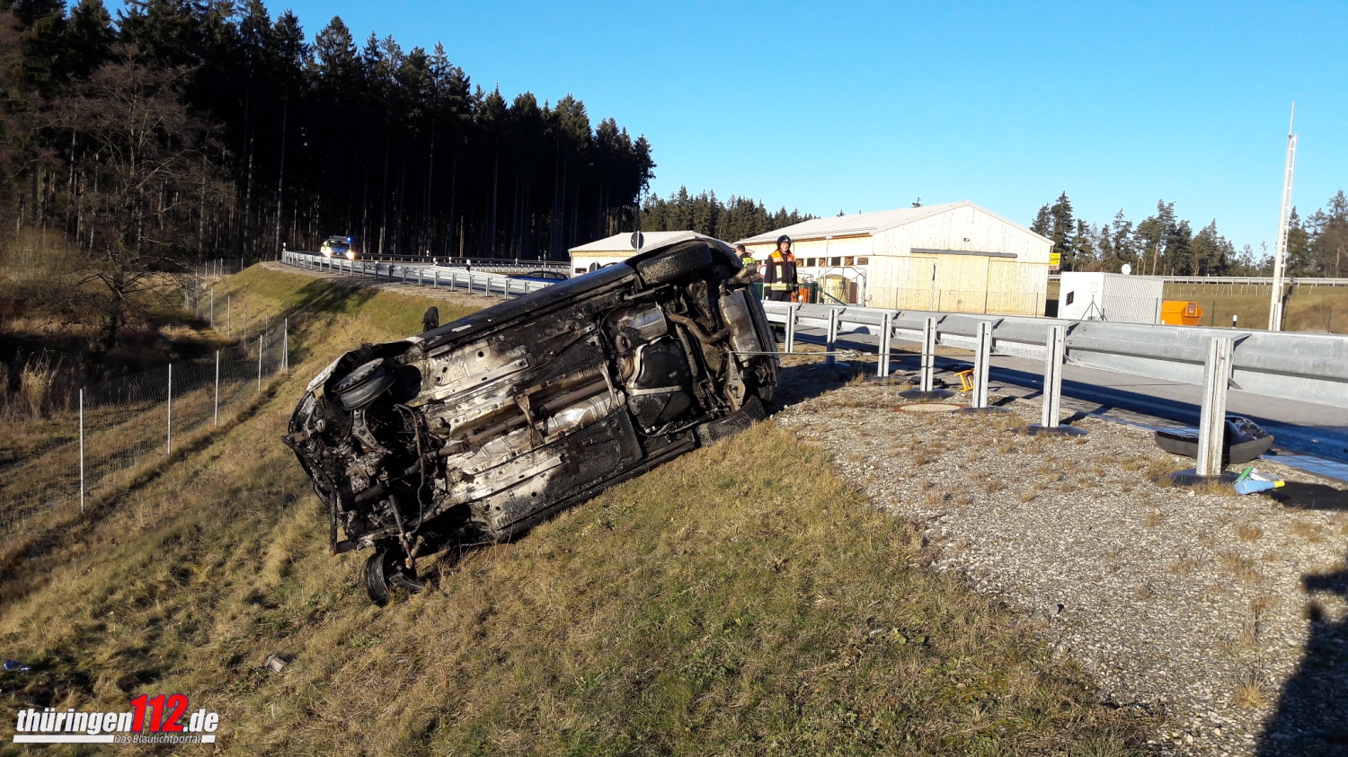 Unfall auf der Autobahn 10
