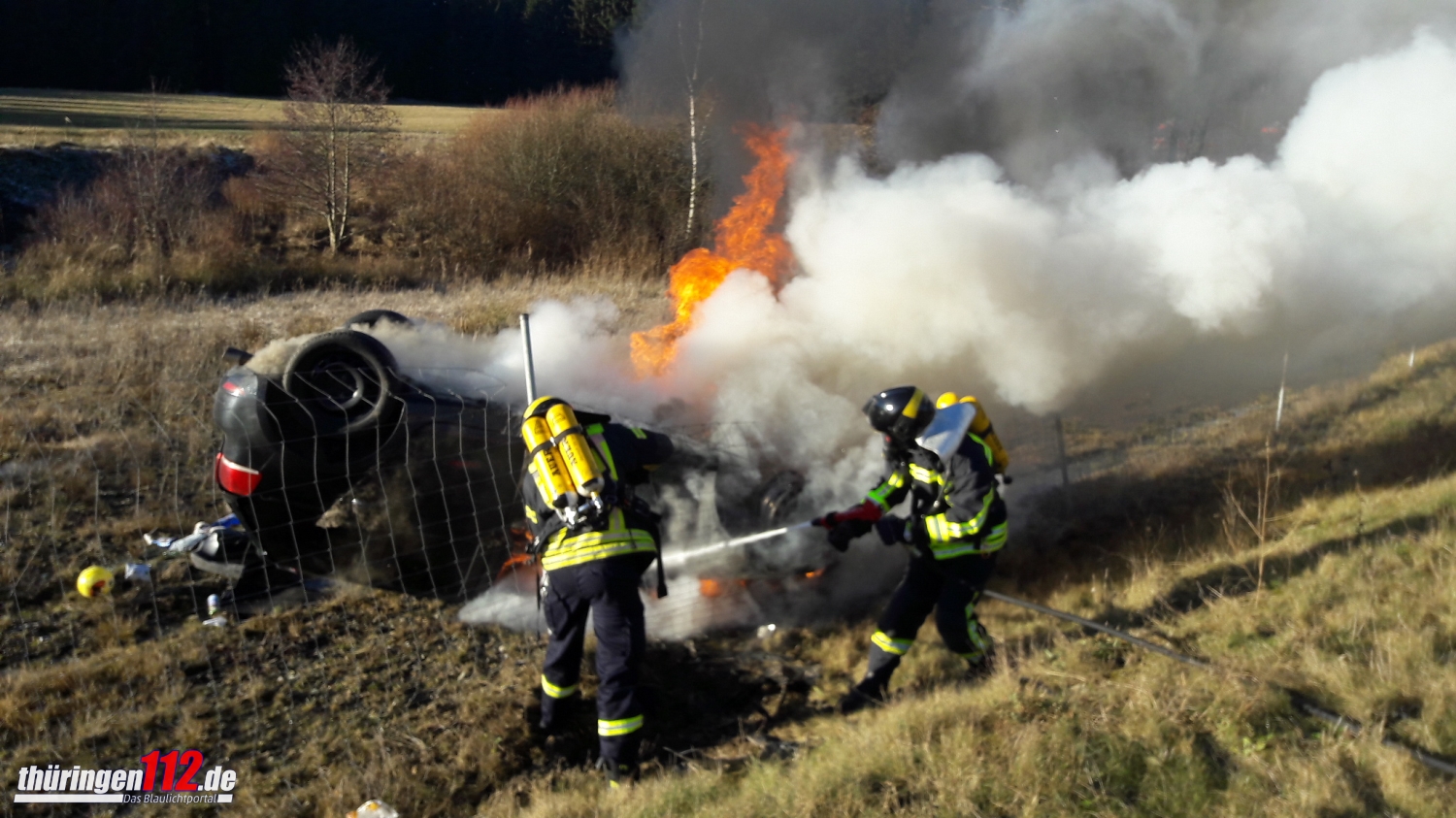 Unfall auf der Autobahn 2
