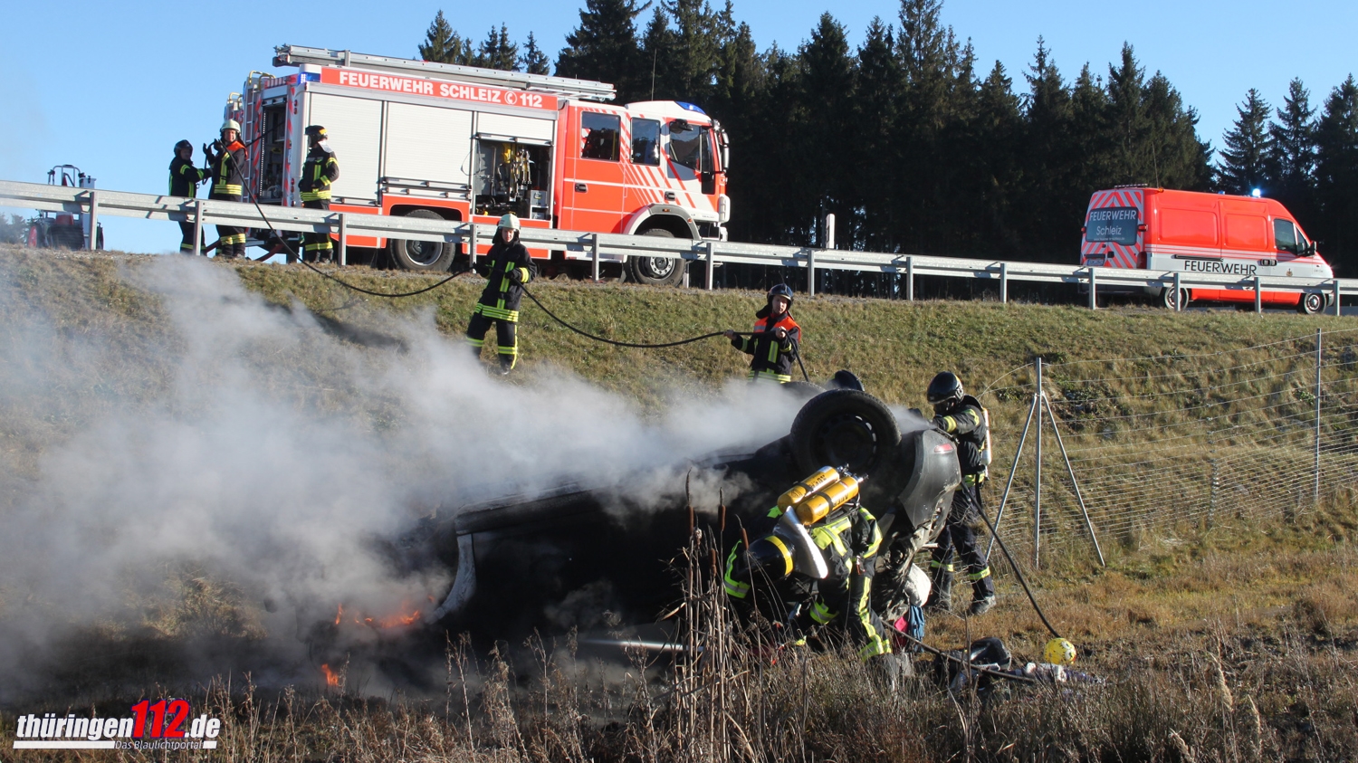 Unfall auf der Autobahn 8