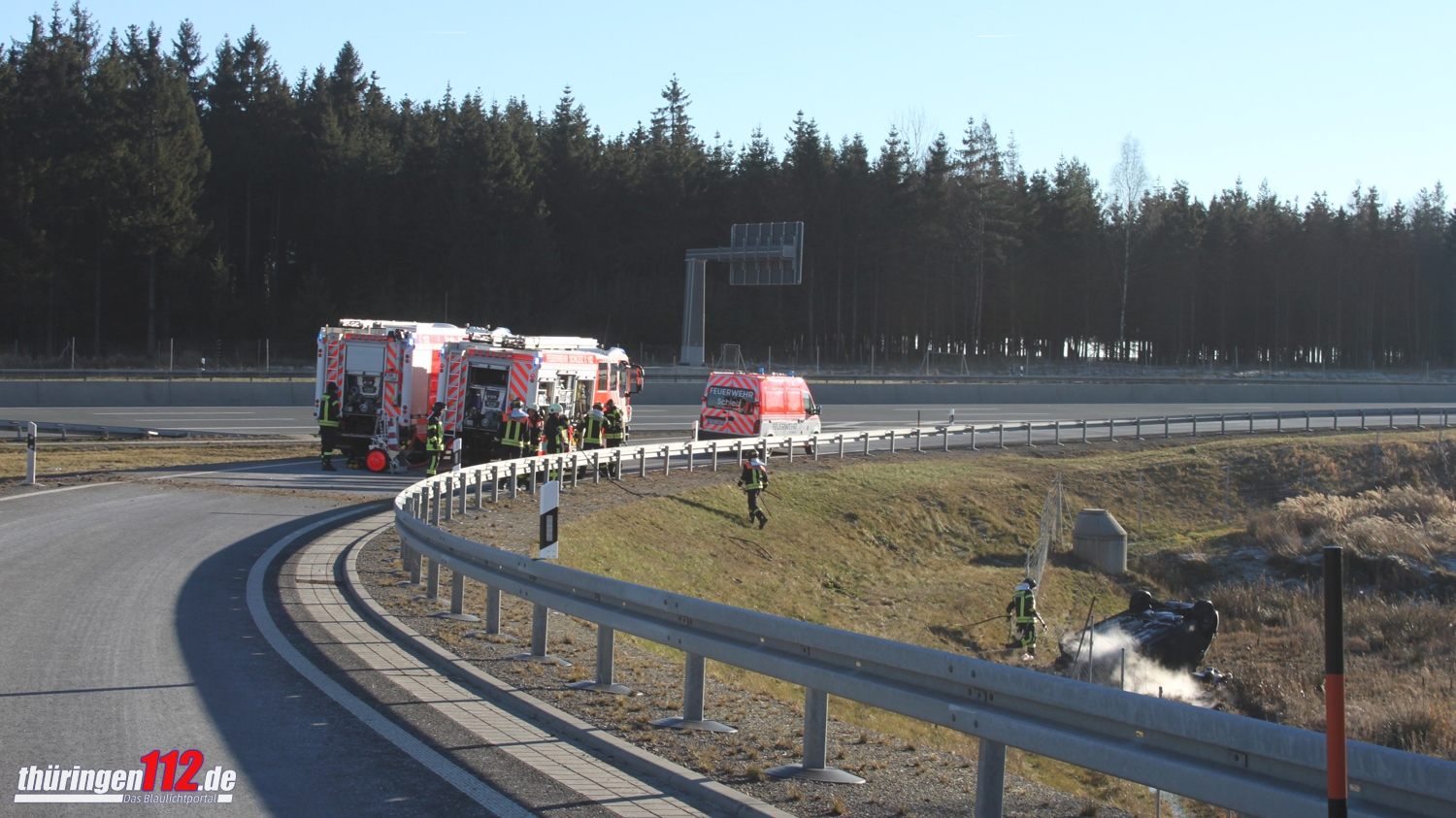 Unfall auf der Autobahn 9
