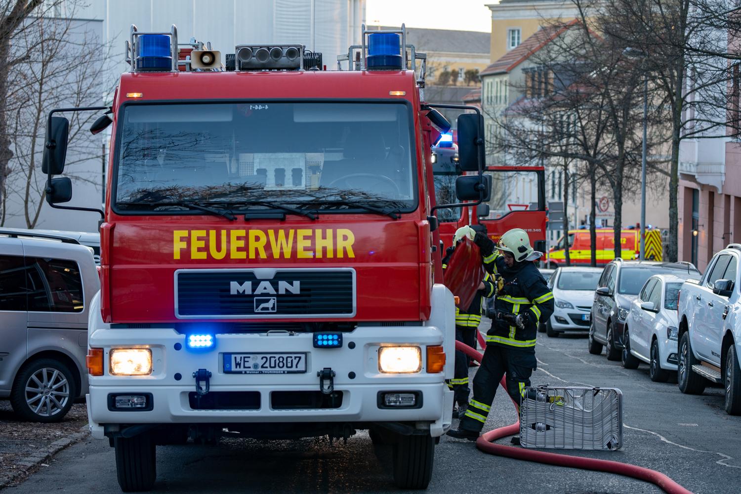 Brand im ehemaligen Volkshaus Weimar